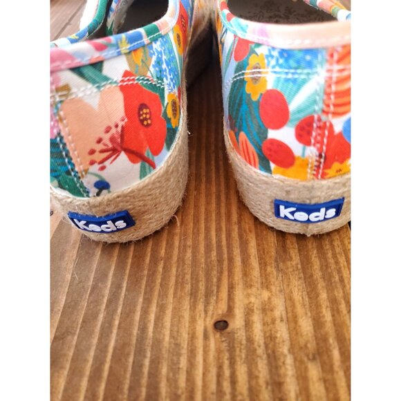 Keds Rifle Co Womens Floral Beachy Print Platform Espadrille Sneakers 8.5 - Picture 7 of 11